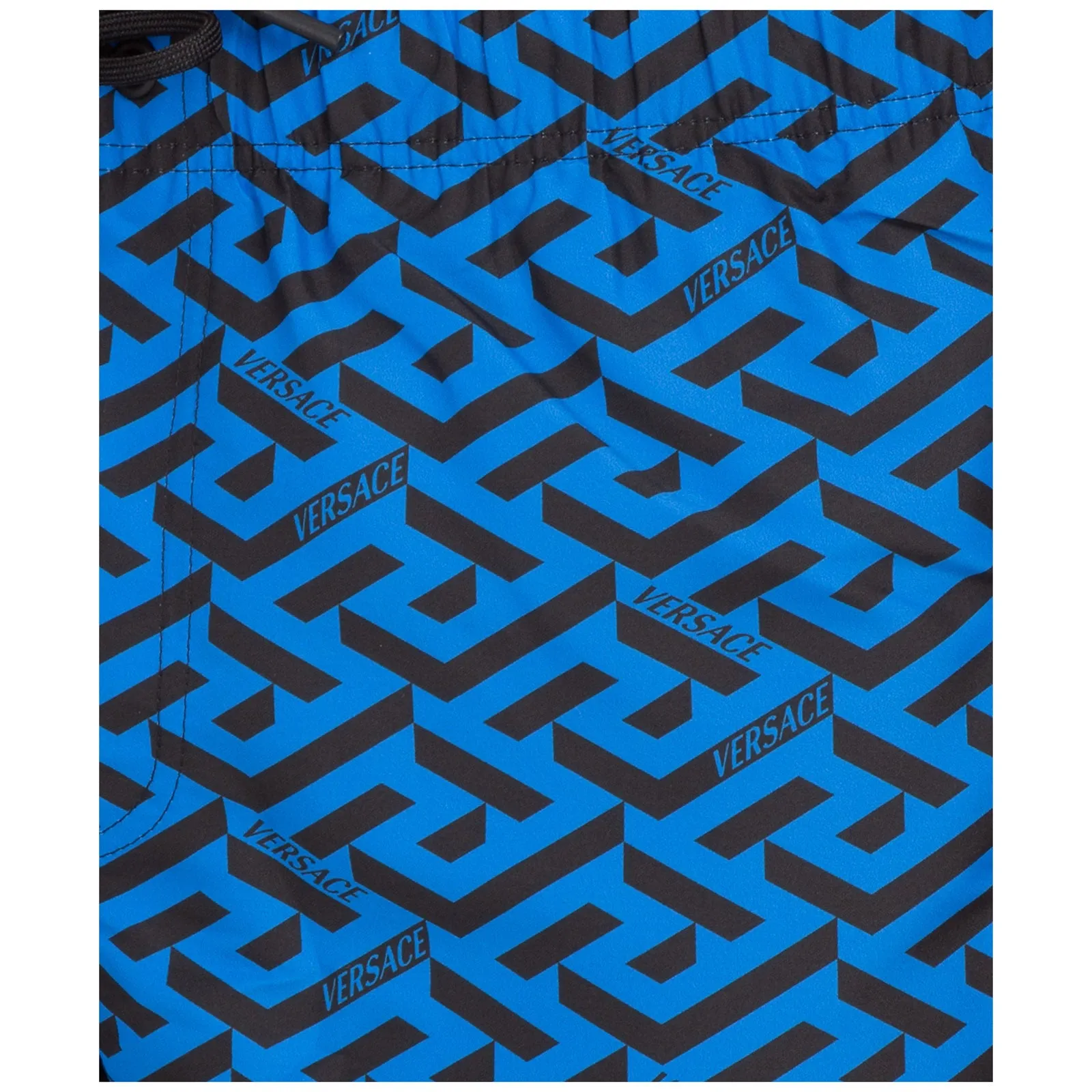 Versace Greca Logo Printed Drawstring Swim Shorts