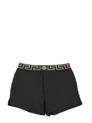 Versace Greca Logo Stretched Swim Shorts
