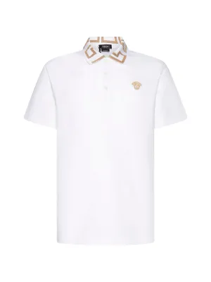 Versace Greca Short Sleeved Polo Shirt