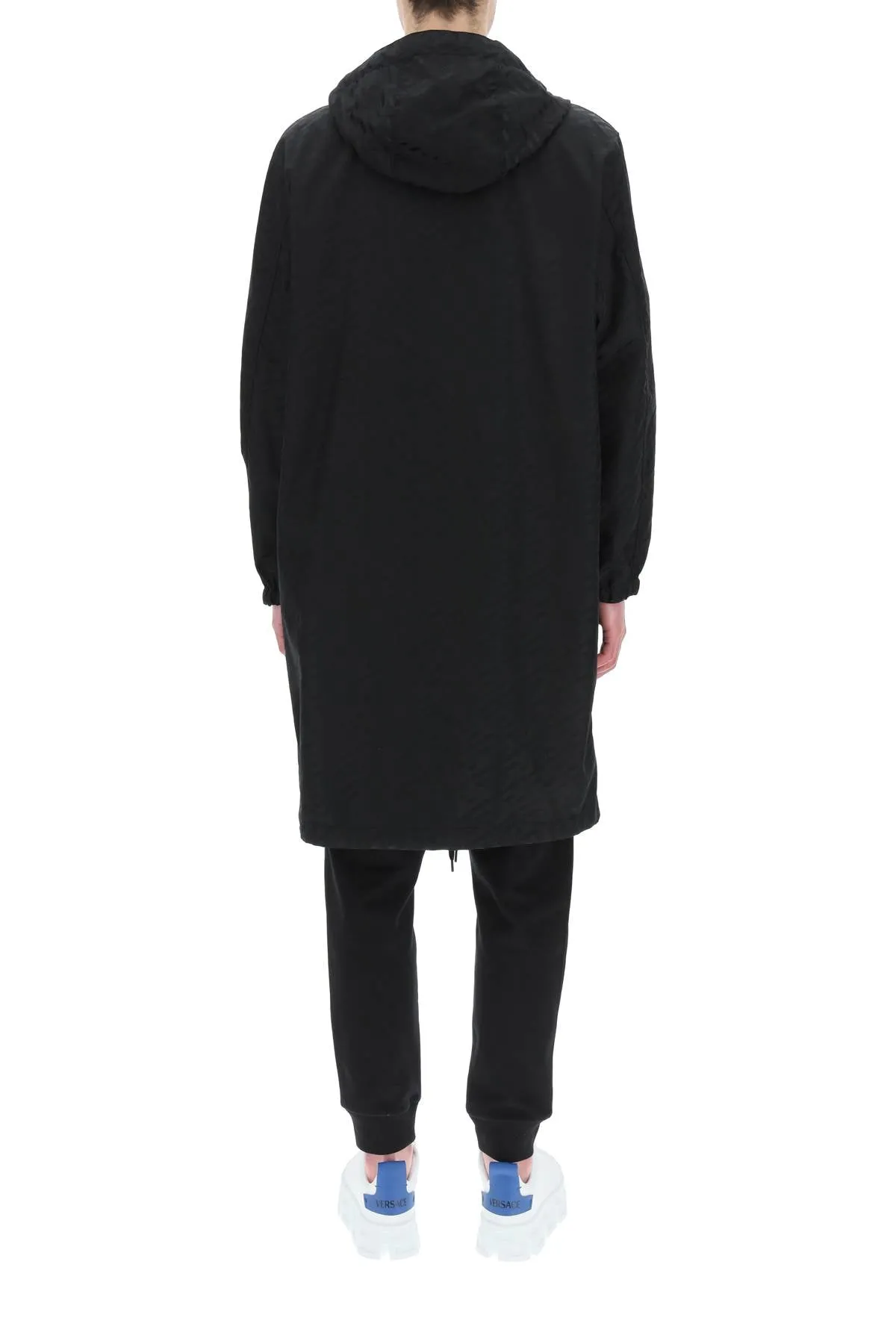 Versace Jacquard Zip-Up Parka Coat