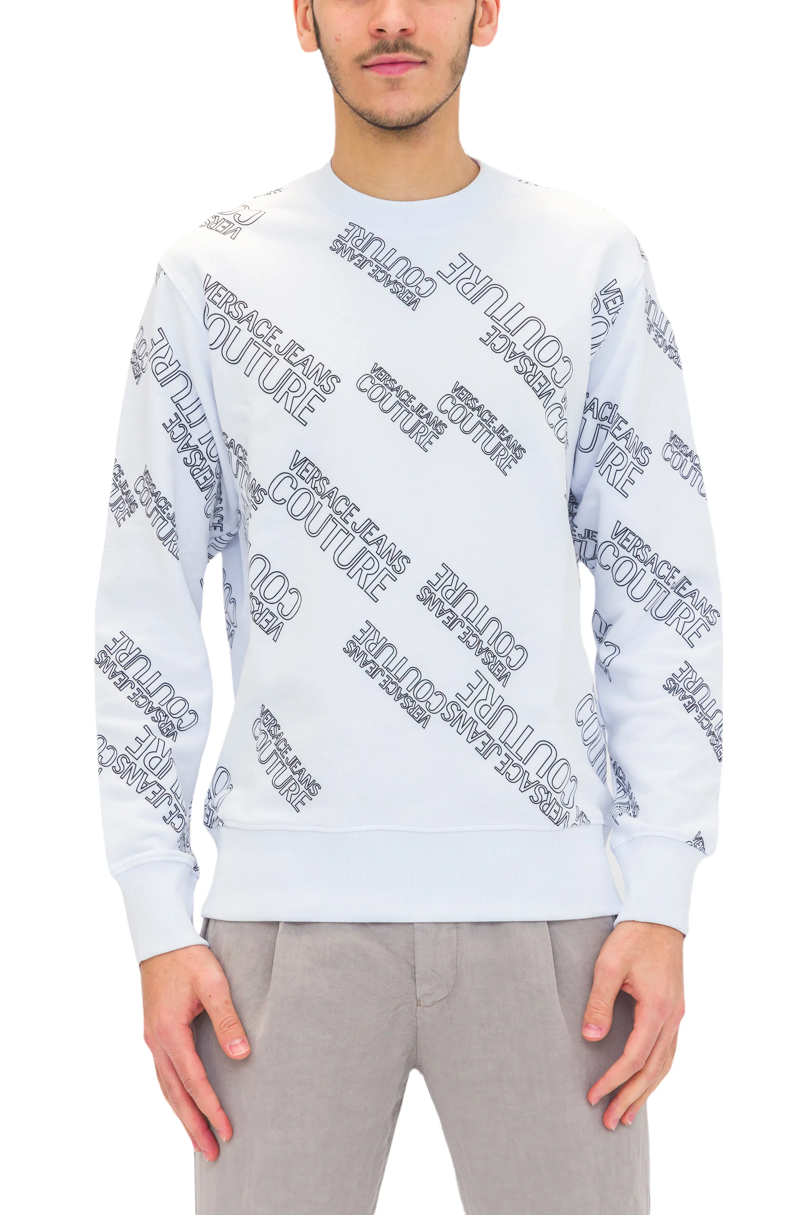 Versace Jeans Couture Intarsia Knitted Crewneck Jumper