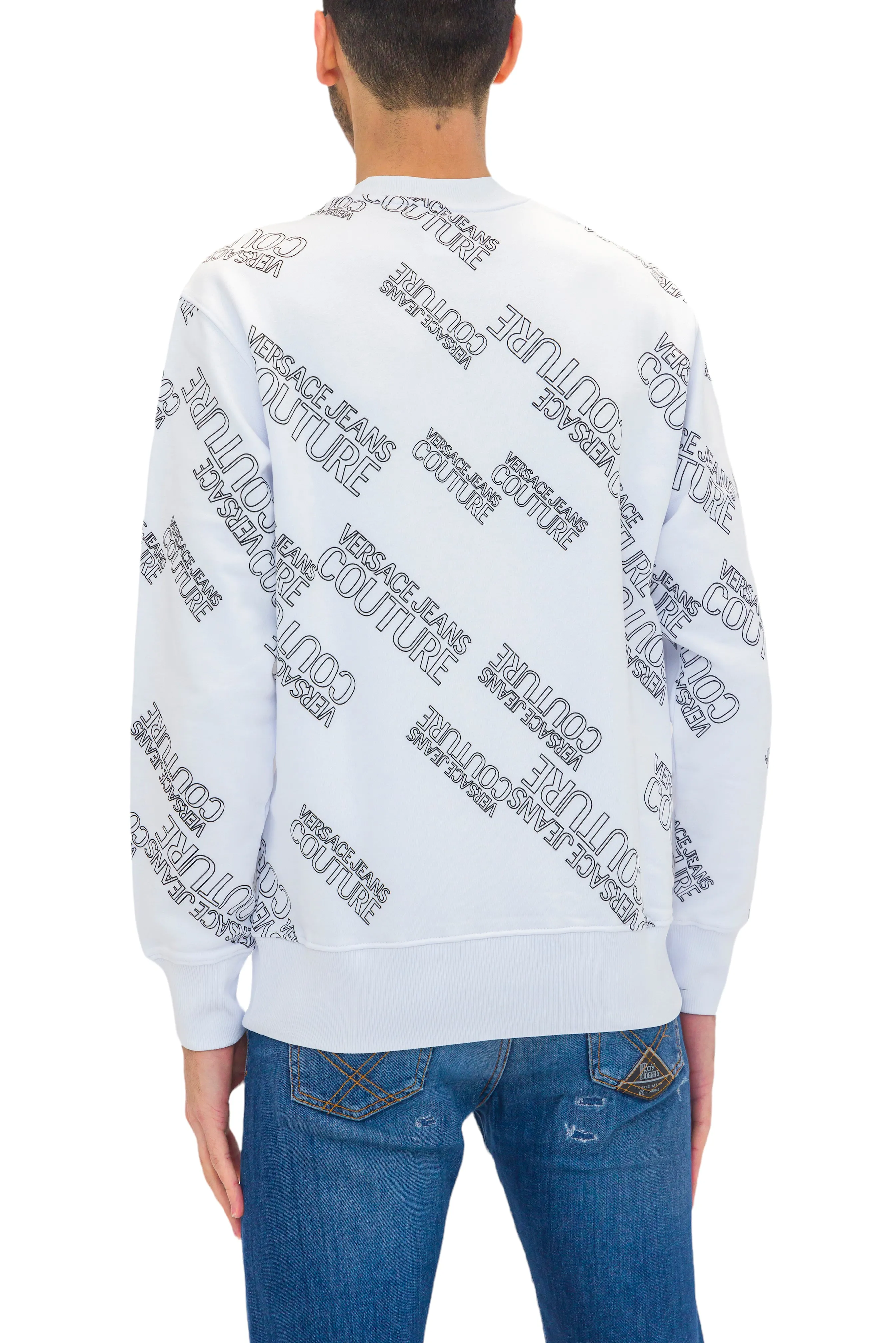 Versace Jeans Couture Intarsia Knitted Crewneck Jumper