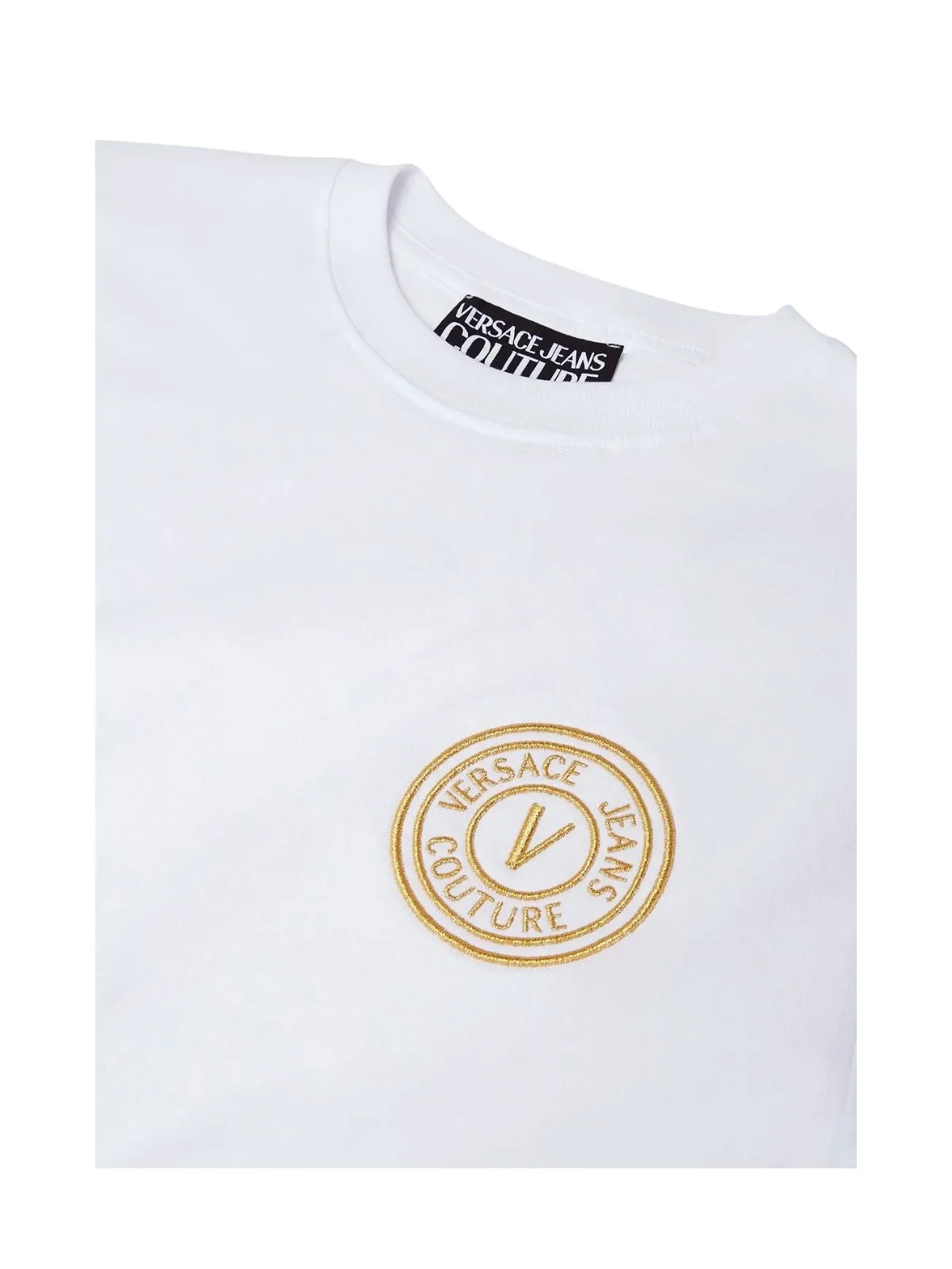Versace Jeans Couture Logo Embroidered Crewneck T-Shirt