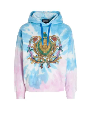 Versace Jeans Couture Tie Dye Barocco-Printed Drawstring Hoodie