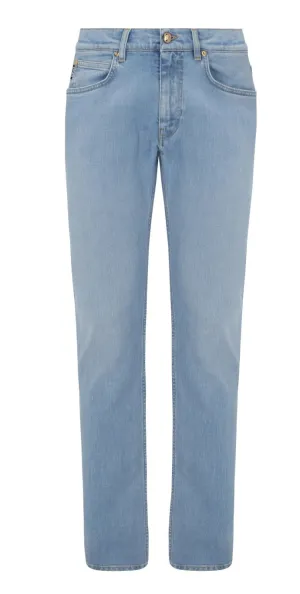 Versace Logo Patch Low Waist Jeans