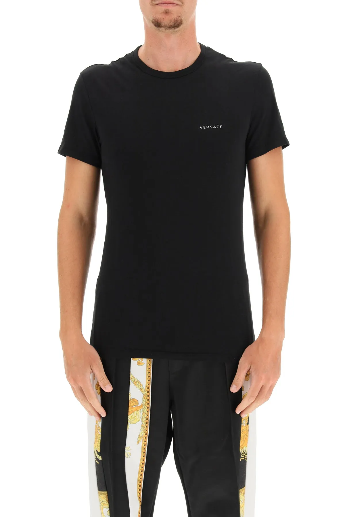 Versace Two Pack Logo Print T-Shirt