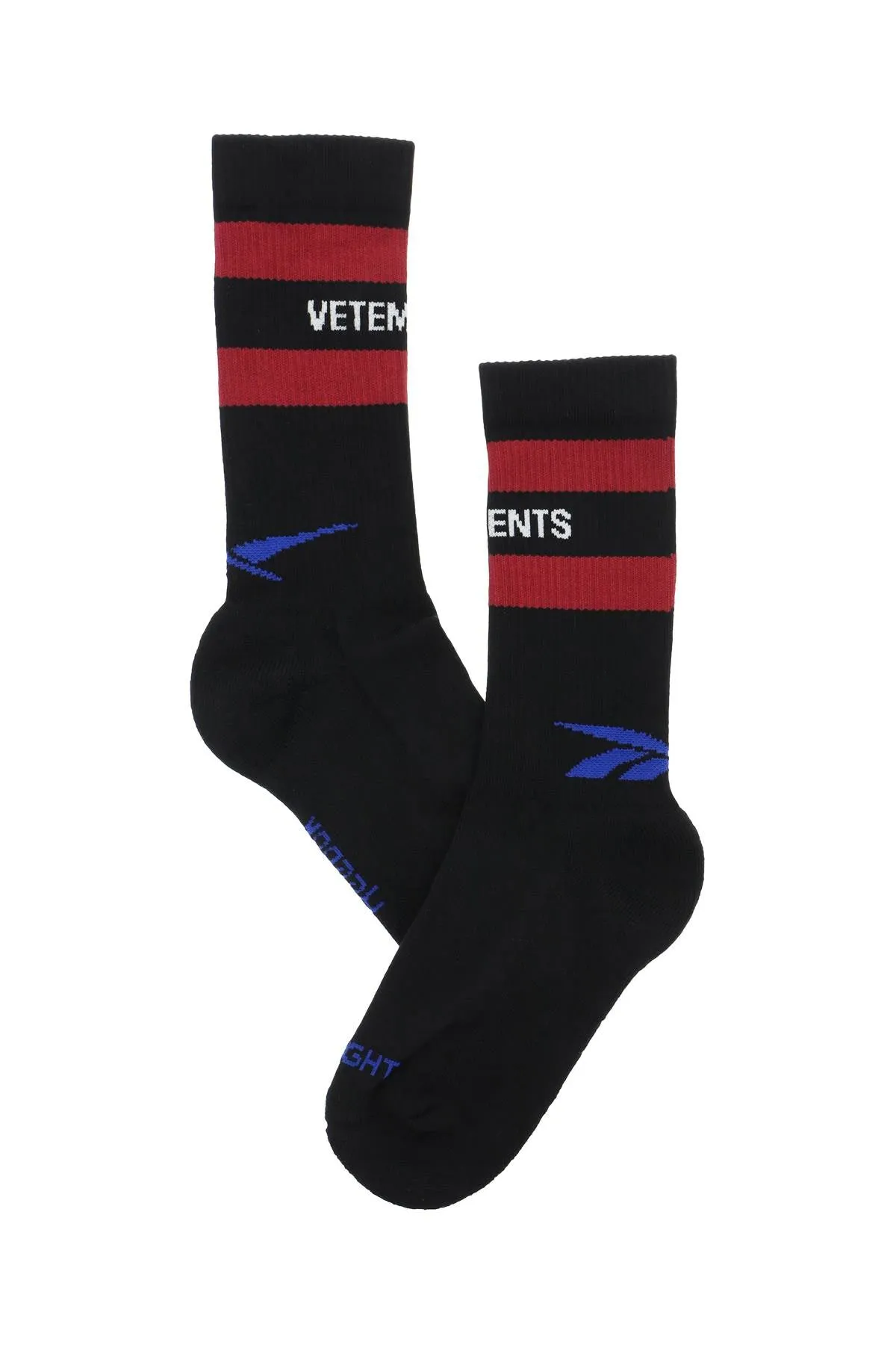 Vetements X Reebok Logo Intarsia Ribbed Socks
