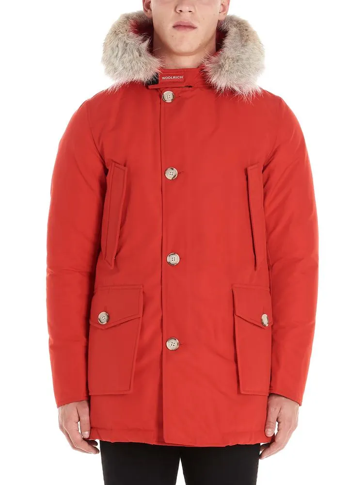 Woolrich Hooded Fur Trimmed Coat