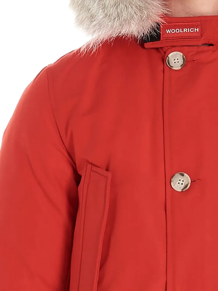 Woolrich Hooded Fur Trimmed Coat