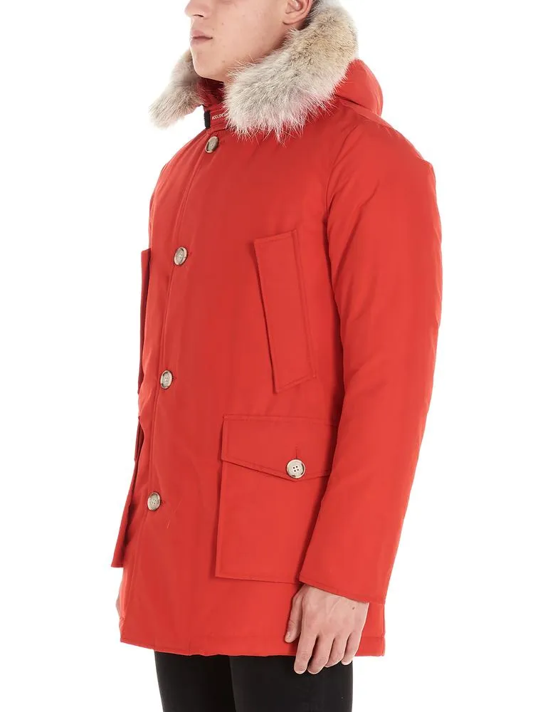 Woolrich Hooded Fur Trimmed Coat