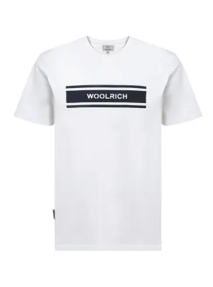Woolrich Logo Stripe Crewneck T-Shirt