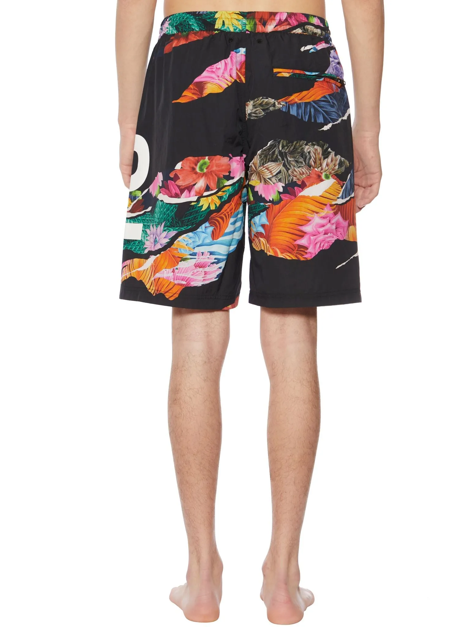 Y-3 Aop Logo Printed Swim Shorts