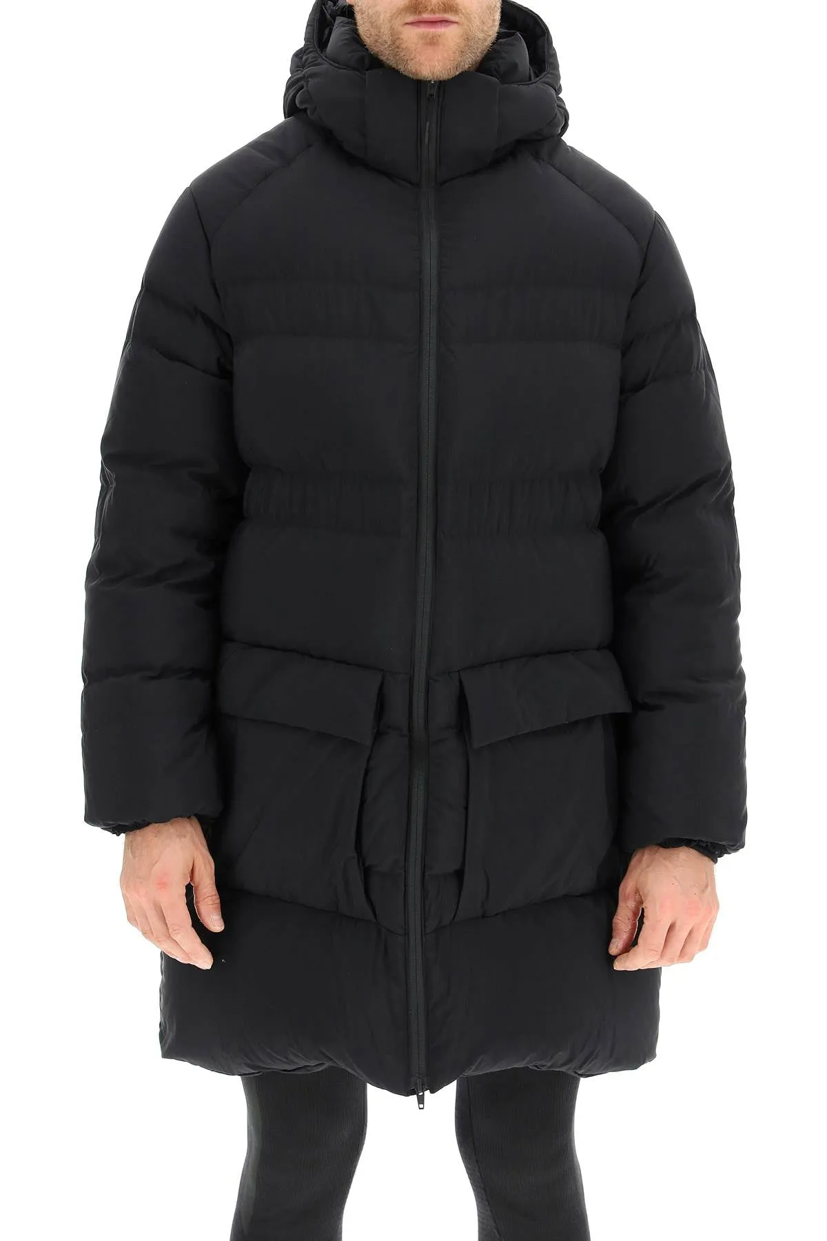 Y-3 Zip-Up Hooded Down Coat
