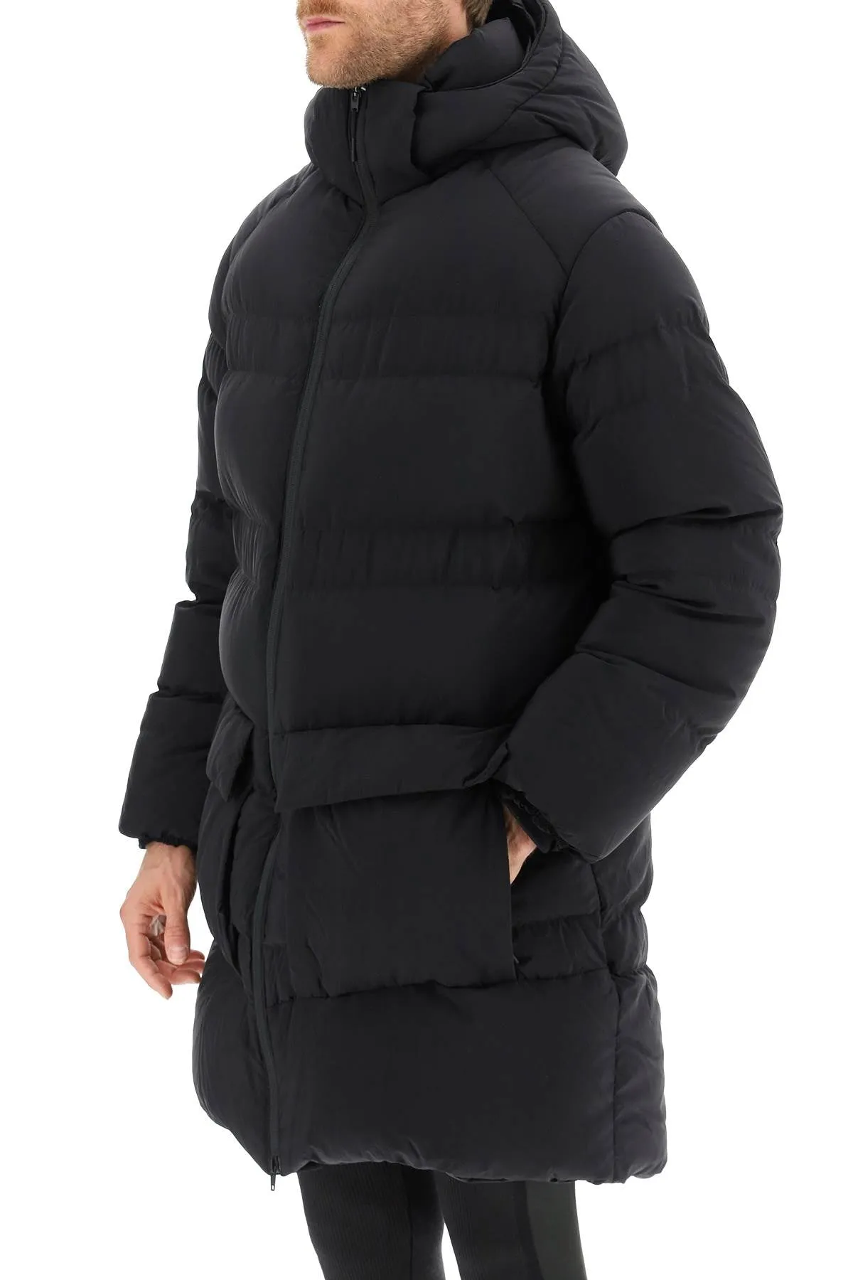 Y-3 Zip-Up Hooded Down Coat