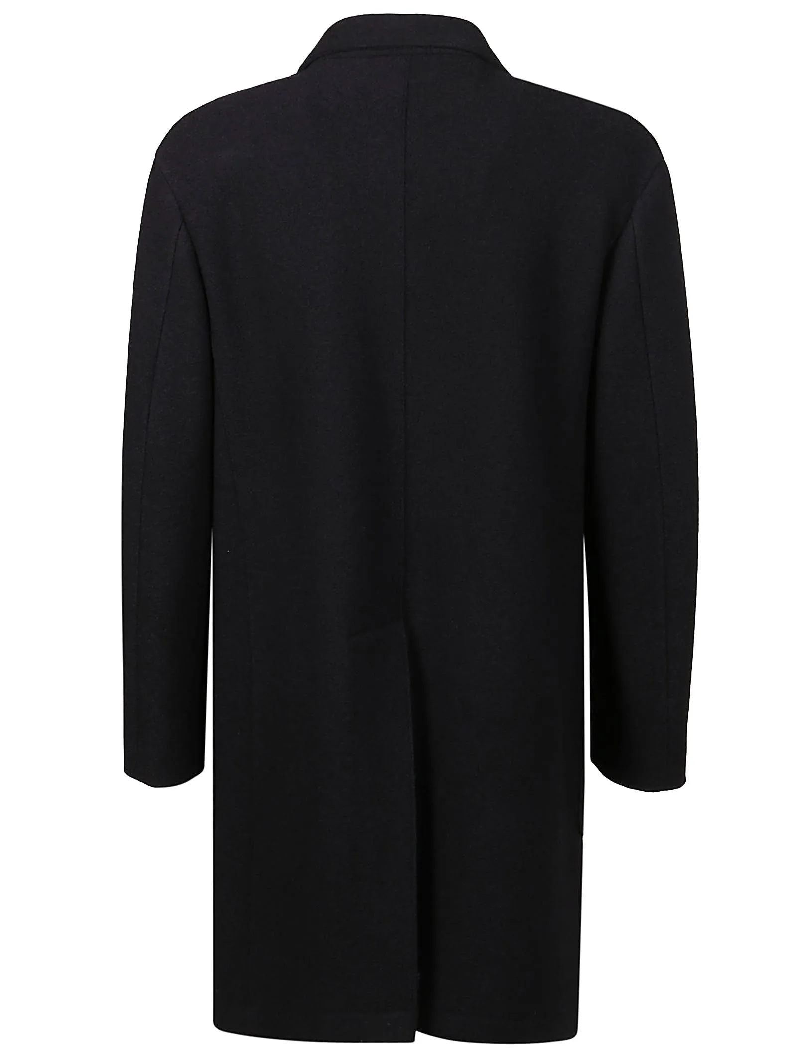 Z Zegna Logo Patch Single-Breasted Coat