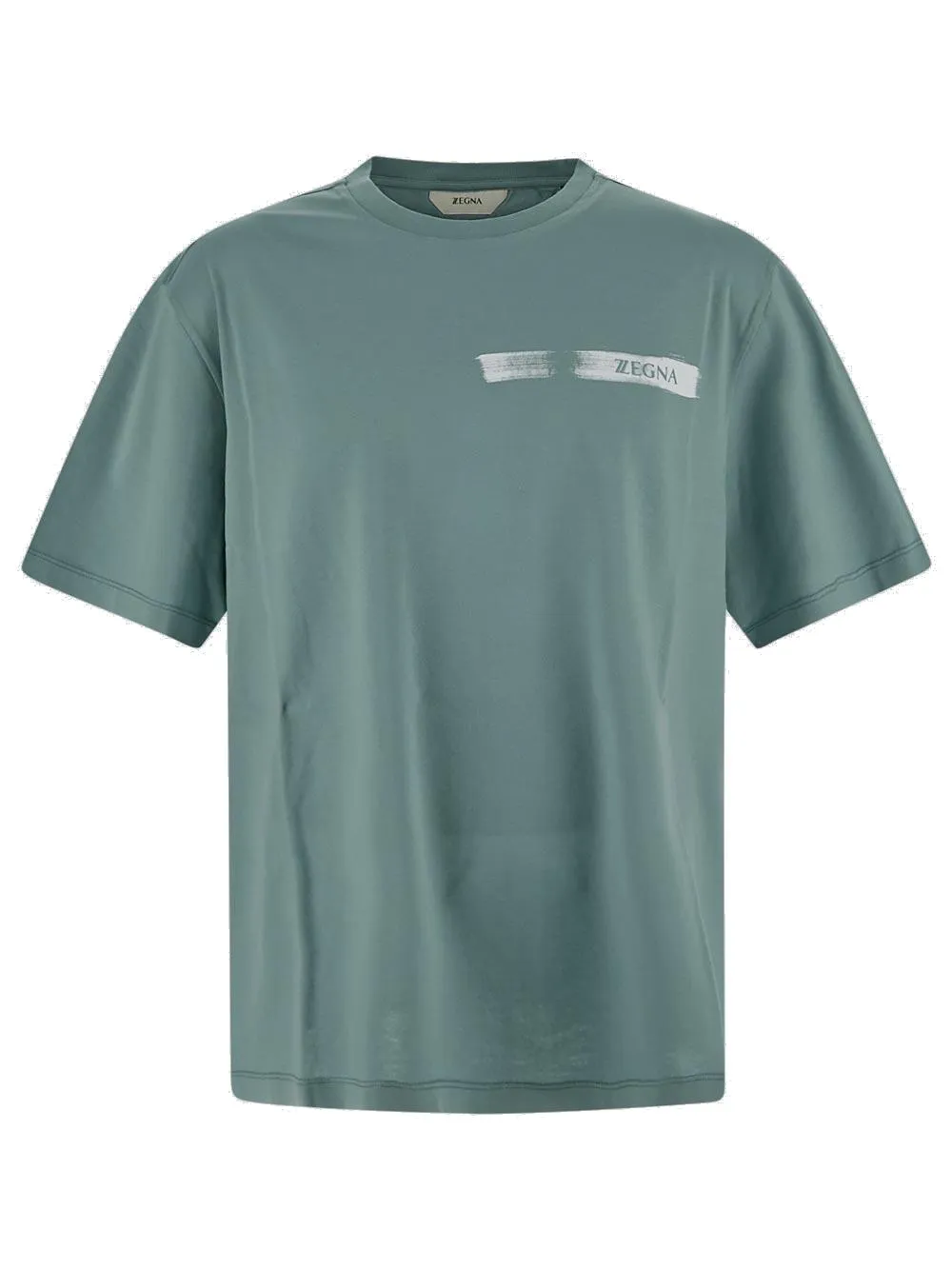 Z Zegna Logo Printed Crewneck T-Shirt