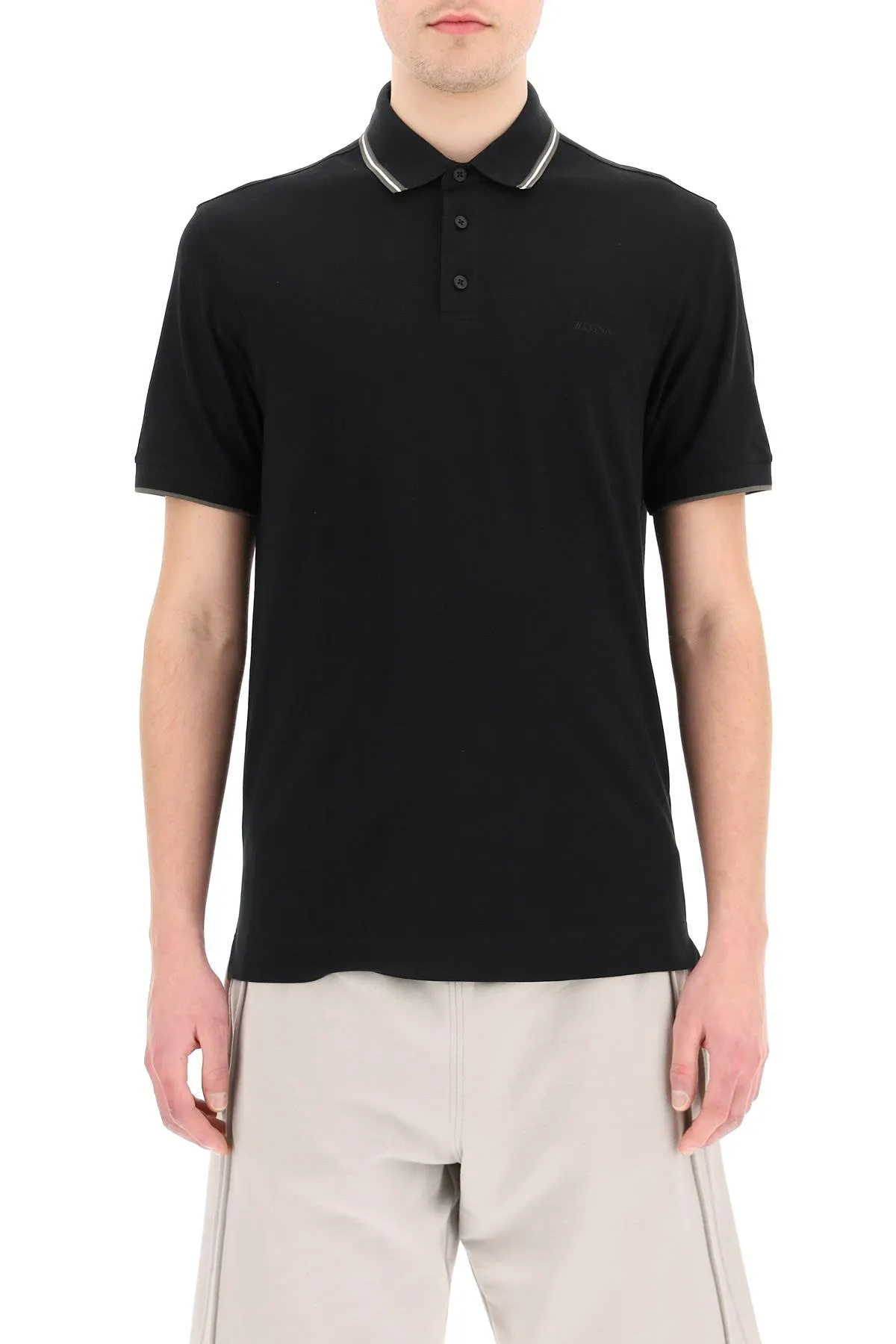 Z Zegna Straight Hem Polo Shirt