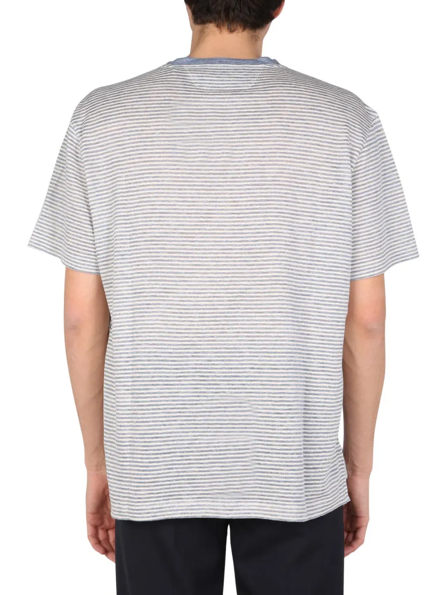 Z Zegna Striped Crewneck T-Shirt