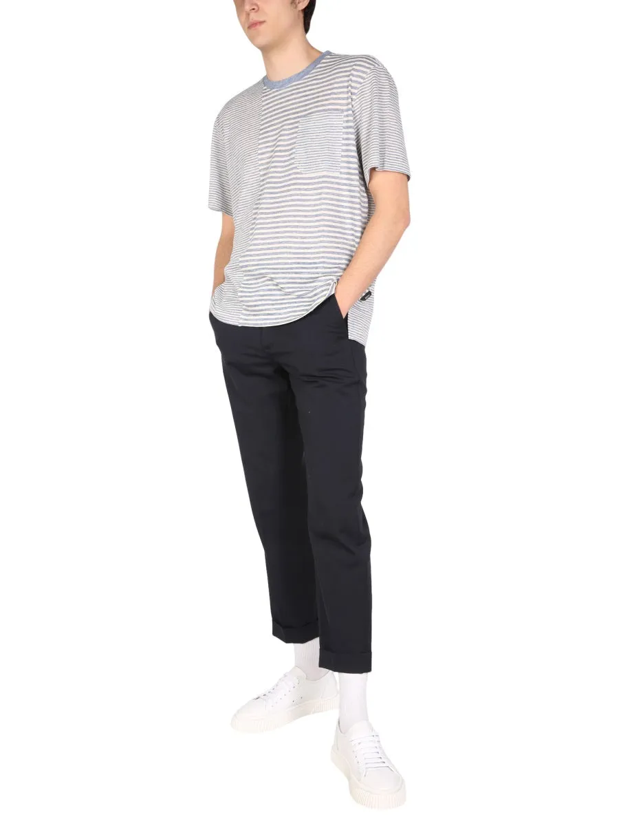 Z Zegna Striped Crewneck T-Shirt